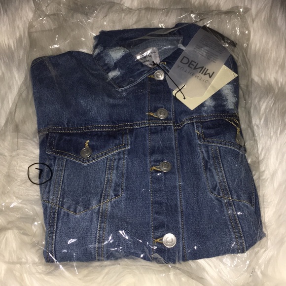 LAST Large Oversized distressed denim jean jacket - Picture 8 of 8
